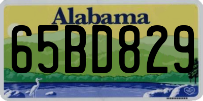 AL license plate 65BD829