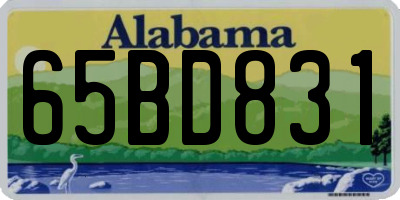 AL license plate 65BD831