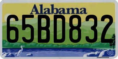 AL license plate 65BD832
