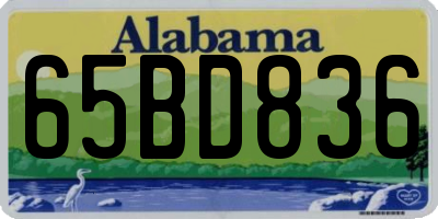 AL license plate 65BD836