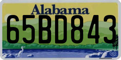 AL license plate 65BD843