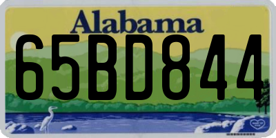 AL license plate 65BD844