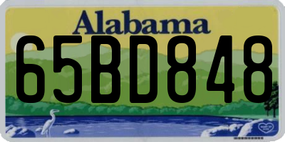 AL license plate 65BD848