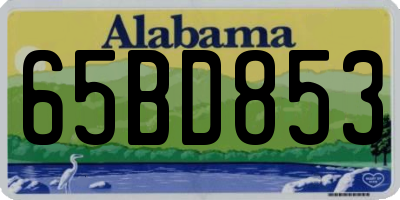 AL license plate 65BD853