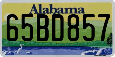 AL license plate 65BD857