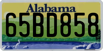 AL license plate 65BD858