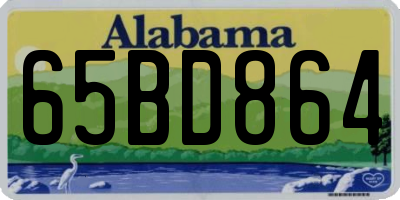 AL license plate 65BD864