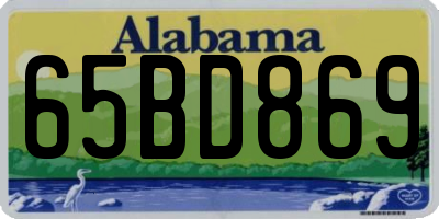 AL license plate 65BD869