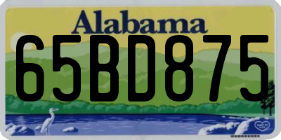 AL license plate 65BD875