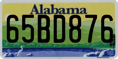 AL license plate 65BD876