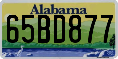 AL license plate 65BD877