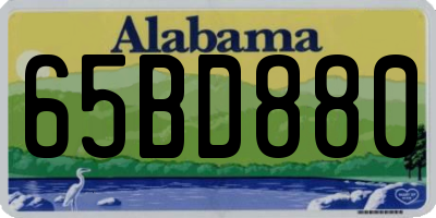 AL license plate 65BD880