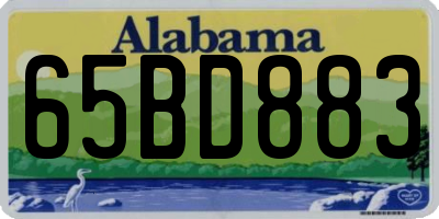 AL license plate 65BD883