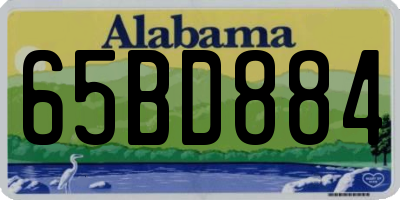 AL license plate 65BD884