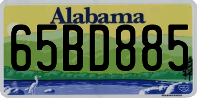 AL license plate 65BD885