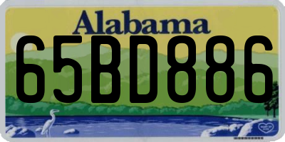 AL license plate 65BD886