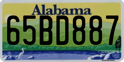 AL license plate 65BD887