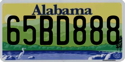 AL license plate 65BD888