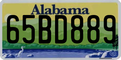AL license plate 65BD889