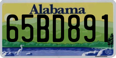AL license plate 65BD891