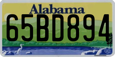 AL license plate 65BD894