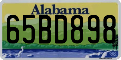 AL license plate 65BD898