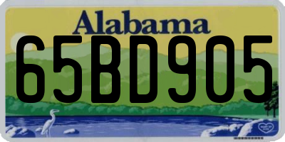 AL license plate 65BD905