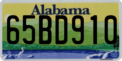 AL license plate 65BD910