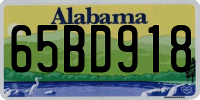 AL license plate 65BD918