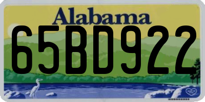AL license plate 65BD922