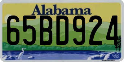 AL license plate 65BD924