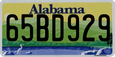 AL license plate 65BD929