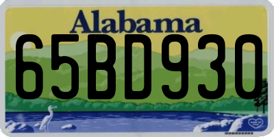 AL license plate 65BD930