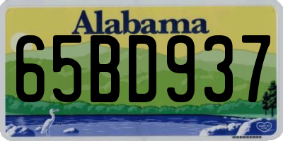 AL license plate 65BD937