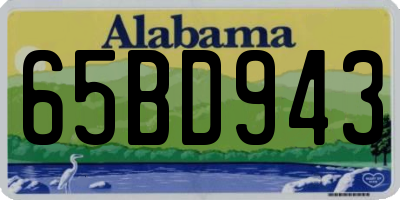 AL license plate 65BD943