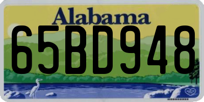 AL license plate 65BD948