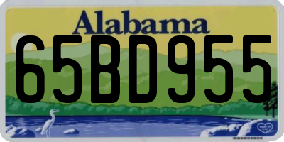 AL license plate 65BD955