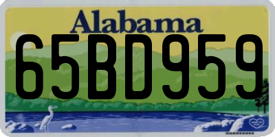 AL license plate 65BD959