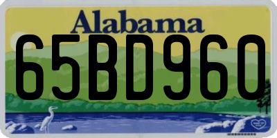 AL license plate 65BD960