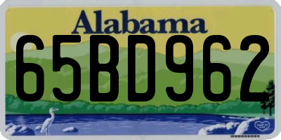 AL license plate 65BD962