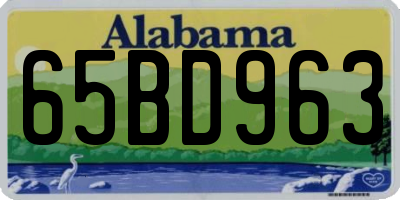 AL license plate 65BD963