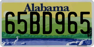 AL license plate 65BD965