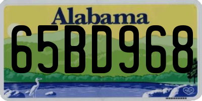 AL license plate 65BD968