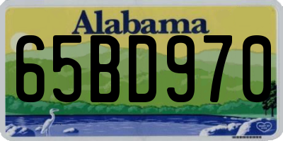 AL license plate 65BD970