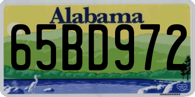 AL license plate 65BD972