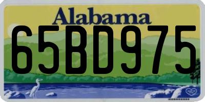 AL license plate 65BD975