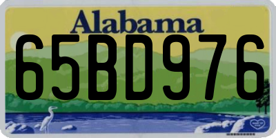 AL license plate 65BD976