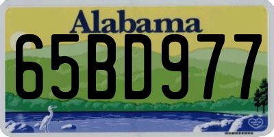 AL license plate 65BD977