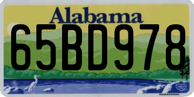 AL license plate 65BD978
