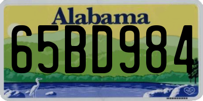 AL license plate 65BD984